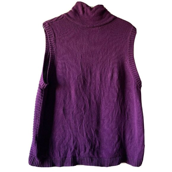 christopher banks xl sweater vest zip front purple 16 18 - Picture 4 of 4